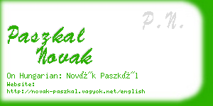 paszkal novak business card